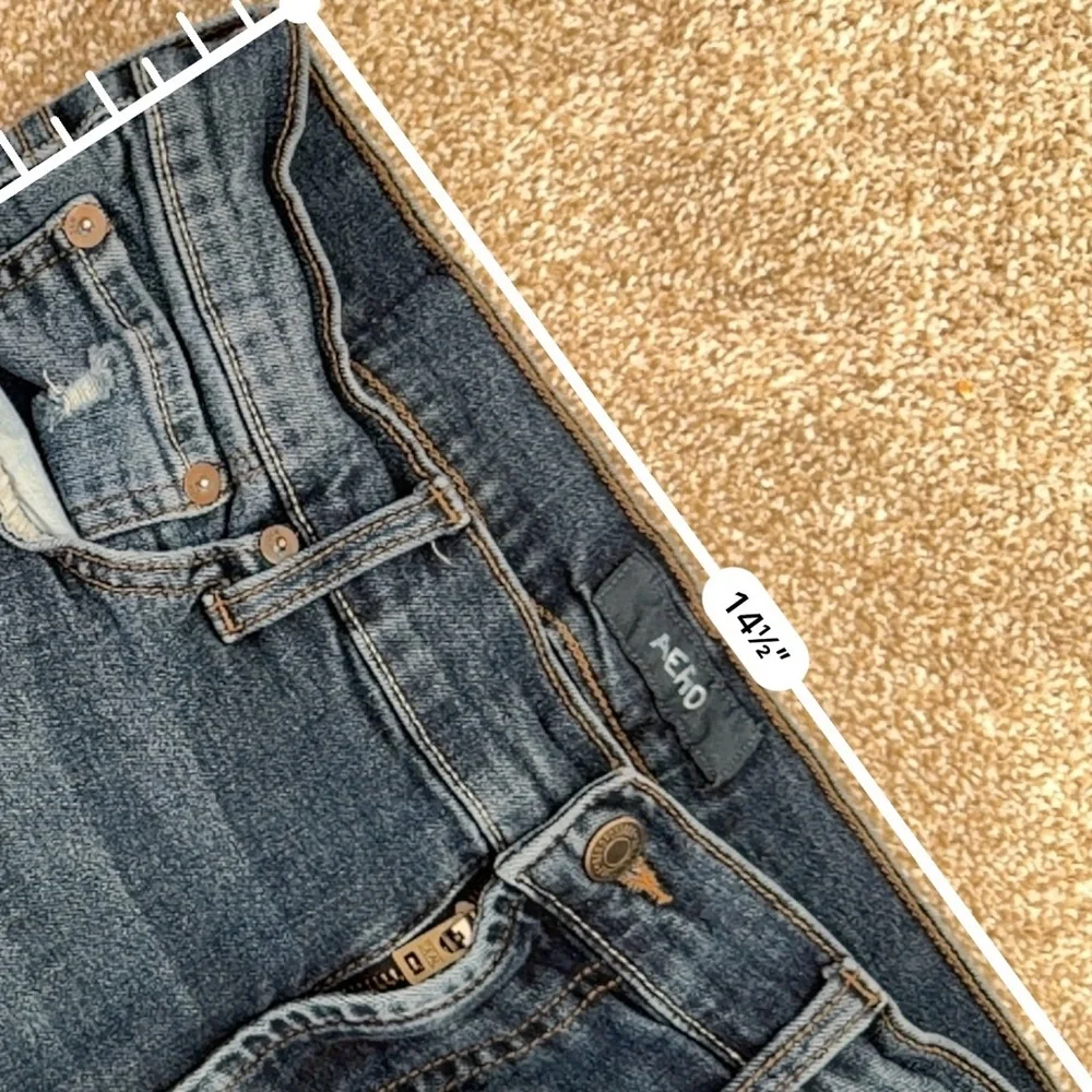 AERO Distressed Skinny Jeans 30x30 Medium Wash Stretch Ripped Denim - Picture 10 of 12